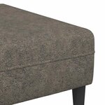 vidaXL Ensemble de Canapés 3 Pièces Gris foncé Cuir suédé faux
