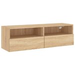 vidaXL Meuble TV mural chêne sonoma 100x30x30 cm bois d'ingénierie