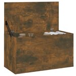 vidaXL Coffre de rangement Chêne fumé 84x42x46 cm Bois d'ingénierie