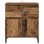 vidaXL Buffet Bois Ancien 60 x 35 x 70 cm Bois d'ingénierie et fer