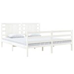 vidaXL Cadre de lit sans matelas blanc 150x200 cm bois de pin massif