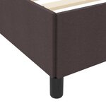 vidaXL Lit à ressorts Marron foncé 180 x 200 cm tissu