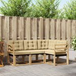 vidaXL Ensemble de canapés d'extérieur 4 pc Blanc et Beige