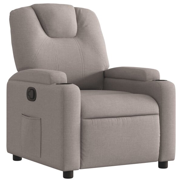 vidaXL Fauteuil inclinable Taupe Tissu