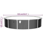 vidaXL Piscine avec pompe filtrante à sable et échelle 550x120 cm