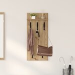 vidaXL Porte-manteau mural chêne artisanal 90 x 40 x 10 cm