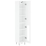 vidaXL Buffet haut Blanc 34 5x34x180 cm Bois d'ingénierie