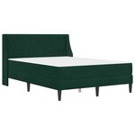 vidaXL Cadre de lit avec matelas Vert foncé 120 x 200 cm Velours