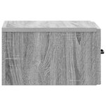 vidaXL Cabinet de chevet mural Sonoma gris 34 5 x 33 x 20 cm