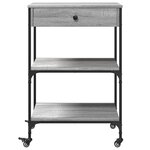 vidaXL Chariot de cuisine sonoma gris 60x48x89 5 cm bois d'ingénierie