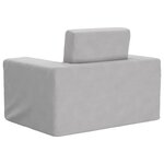 vidaXL Canapé-lit pour enfants Gris clair Peluche douce