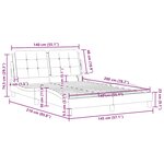 vidaXL Cadre de lit sans matelas Zadar gris 140x200 cm similicuir