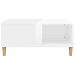 vidaXL Table basse blanc brillant 80x80x36 5 cm bois d'ingénierie