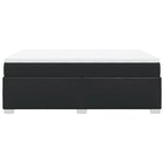 vidaXL Sommier à lattes de lit avec matelas Noir 140x190 cm Similicuir