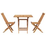 vidaXL Ensemble de salle à manger pour jardin 3 Pièces Marron