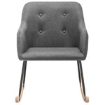 vidaXL Chaise à bascule Gris clair Tissu