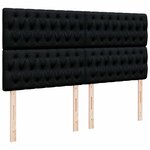 VidaXL Cadre de lit ottoman avec matelas noir 180x200 cm tissu
