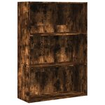 vidaXL Bibliothèque chêne fumé 80x30x114 cm bois d'ingénierie