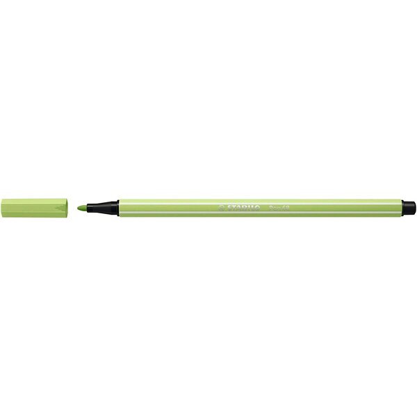 Feutre de Dessin PEN 68 Pointe ogive Moyenne 1 mm Vert pistache STABILO
