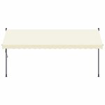 vidaXL Auvent rétractable crème 400x150 m tissu et acier