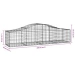 vidaXL Paniers à gabions arqués 18 Pièces 200x50x40/60 cm fer galvanisé