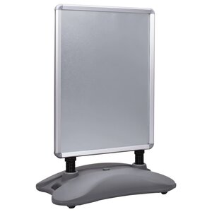 vidaXL Support d'affiche A1 à base d'eau Gris Alliage d'aluminium