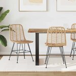 vidaXL Chaise de salle à manger 2 Pièces Naturel 44 x 47 x 85 cm
