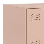 vidaXL Buffet rose 67x39x107 cm acier