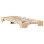 vidaXL Cadre de lit Pin massif 90 x 200 cm Bois massif en pin