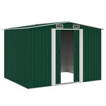 vidaXL Abri de stockage pour jardin Métal Vert 257 x 205 x 178 cm