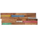 vidaXL Panneaux de revêtement mural 10 Pièces 1 03 m² Bois de teck solide