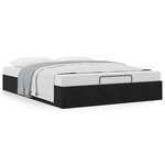 VidaXL Cadre de lit ottoman sans matelas noir 140x200 cm velours