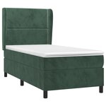 vidaXL Sommier à lattes de lit et matelas Vert foncé 80x200 cm Velours
