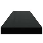 vidaXL Étagère murale flottante 4 Pièces Noir brillant 90x23 5x3 8 cm MDF