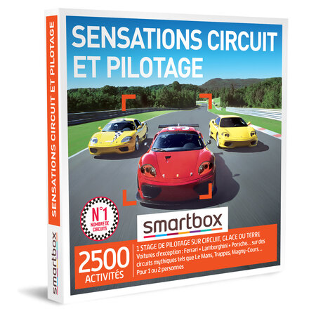 SMARTBOX - Coffret Cadeau - Sensations circuit et pilotage - 2500 stages de conduite sur circuit, sur terre ou sur glace