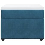 vidaXL Sommier à lattes de lit avec matelas Bleu foncé 90x200 cm