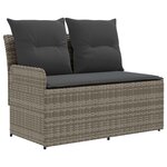 vidaXL Canapé de jardin avec accoudoirs et table relevable 2 Pièce