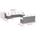 vidaXL Salon de jardin avec coussins 10 Pièces beige résine tressée