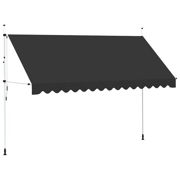 vidaXL Auvent manuel rétractable 400 cm Anthracite