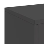 vidaXL Supports de Plantes Outdoor Colonne 2 Pièces Noir 24x24x55 cm Acier