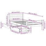 vidaXL Cadre de lit sans matelas 90x200 cm bois de pin massif