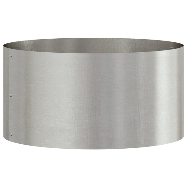 vidaXL Cache-pot de jardin Argent 40 x 40 x 20 cm Acier inoxydable