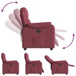 vidaXL Fauteuil inclinable Rouge bordeaux Tissu