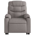 vidaXL Fauteuil inclinable électrique taupe tissu