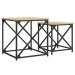 vidaXL Tables basses gigognes 2 Pièces chêne sonoma bois d'ingénierie