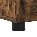 vidaXL Cabinet de salle de bain avec porte Chêne fumé 30 x 35 x 192 cm