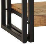 Table console vidaXL 120x33x75 cm en bois de manguier brut