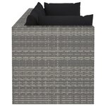 Vidaxl salon de jardin 4 pièces avec coussins résine tressée gris