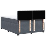 vidaXL Sommier à lattes de lit et matelas Gris foncé 160x200cm Velours