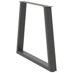 vidaXL Pieds de table à manger en forme de V  2 pièces  anthracite  70 x (72-73 3) cm  acier